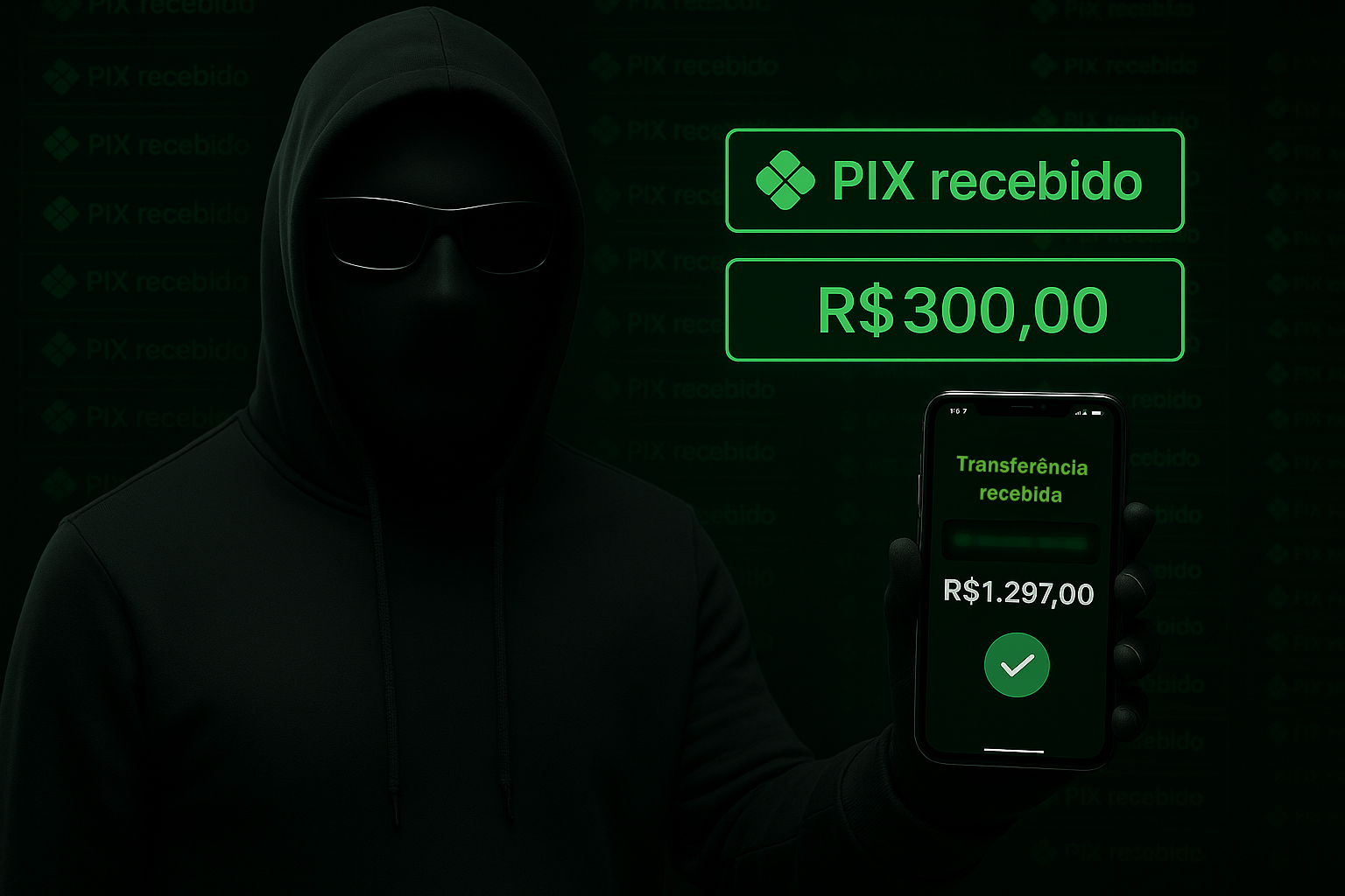 Homem Anônimo com Pix